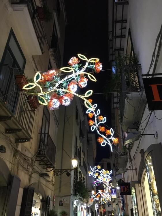 Salerno artistic lights for Christmas 2024