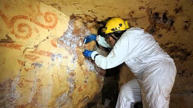 Tarquinia Viterbo discovery of a painted tomb chamber