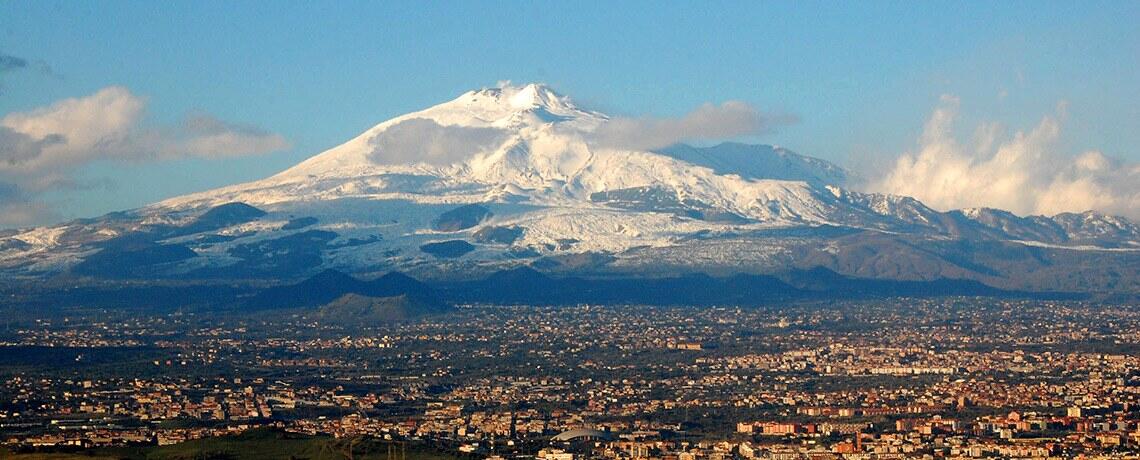 Mount Etna and Honey Factories